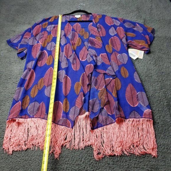 NEW LulaRoe Monroe Kimono Cardigan L Large Multicolor - Picture 7 of 8